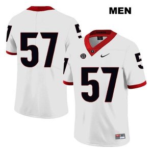 Men's Georgia Bulldogs NCAA #57 Daniel Gothard Nike Stitched White Legend Authentic No Name College Football Jersey TCC8654NO